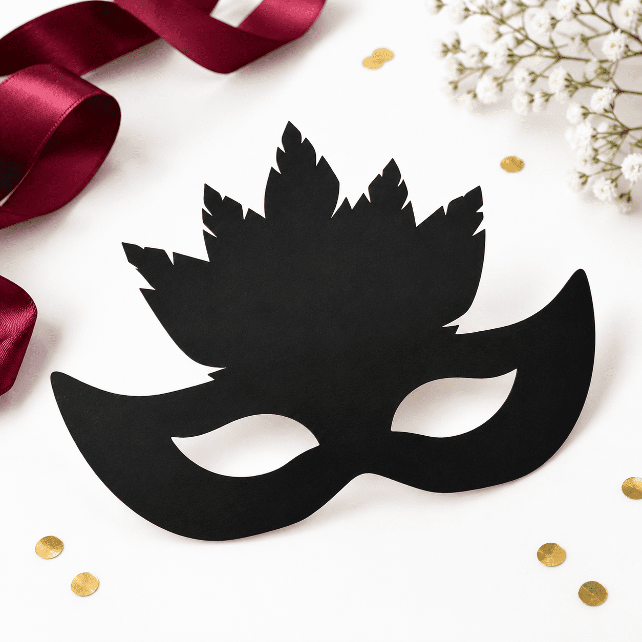 4.6 Ft Classic Masquerade Mask Cardboard Stand-Up Party Decoration ...