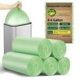 thumbnail image 1 of 4-6 Gallon Trash Bags, Unscented (Green, 100 Count), Strong & Leakproof Small Garbage Bags , Size Expanded for Bathroom, Bedroom, Kitchen & Office, 4, 5, 6 Gal, 1 of 7