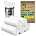 thumbnail image 1 of Cshidworld 100 Count Biodegradable Trash Bags 4-6 Gallon, White Small 4 Gallon Garbage Bags, Durable & Easy-Tear Design, Perfect for Home & Office Use, 1 of 7