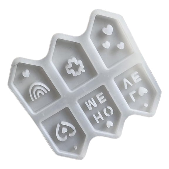 4/6 Grids Silicone Mold Small Hollow House Shape Pendants Crafting Mold for Craft Artists and Home Decors Enthusiasts