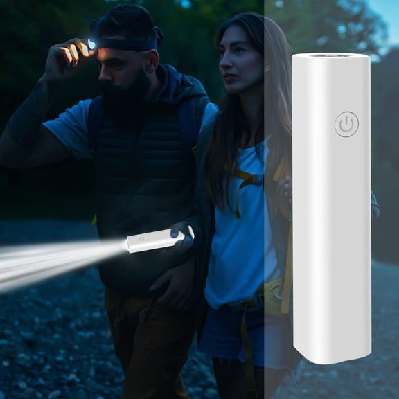 4.6 Inch Compact Rechargeable LED Flashlight, IPX Waterproof Three Mode Pocket Torch, Long Lasting Energy Saving Handheld Lamp for Camping Cycling Night Walking Emergency Lighting