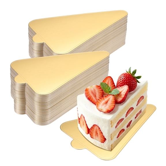 4.6 Inch Gold Triangle Cake Board Cupcake Base 150Pcs, Cupcake Dessert Displays Base Tray Small Cake Plates for Cake Dessert Display Parties Weddings Birthdays
