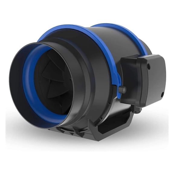 4"6'' Inline Ventilation Exhaust Fan Duct Fan For Heating Cooling Booster, Grow Tents, Hydroponics, HVAC System ,Easy to Use - BLUE_4INCH