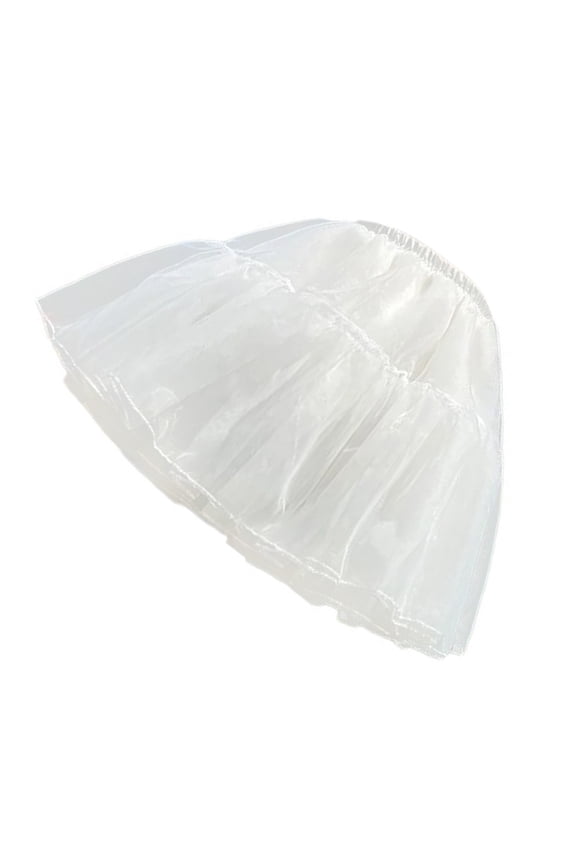 4/6 Layers Tulle Petticoat Crinoline for Women Girls Tutus Skirt Soft Tulle Elastic Waist Underskirt Half Slip for Party
