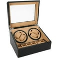 thumbnail image 1 of 4+6 Luxurious Automatic Rotation Watch Display Storage Box PU Leather Watch Winder Display with 10 Removable Pillows for Men/Women Gift, 1 of 7