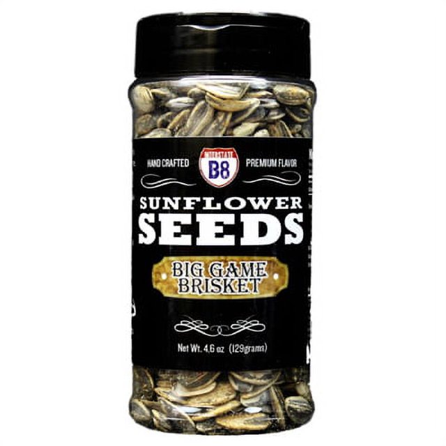 4.6 OZ Big Game Brisket IB8 Sunflower Seeds Easy On The Go Bottle