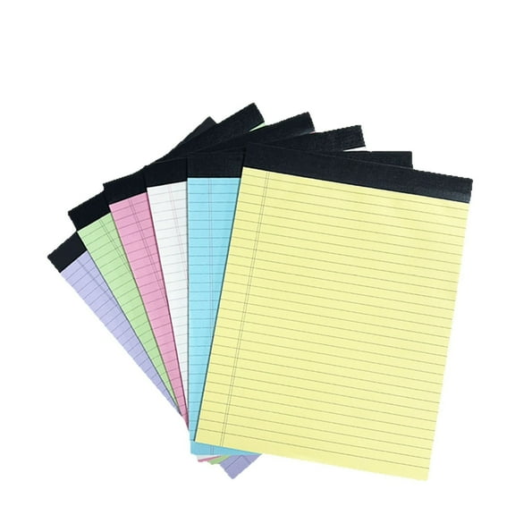 4/6 PCS Legal Pads 8x11 Colorful, Narrow Ruled Note Pads 8x11, Micro Perforated Writing Pad, College Ruled Legal Notepads 8x11 for Study, Office, To-Do Lists(40 Sheets)