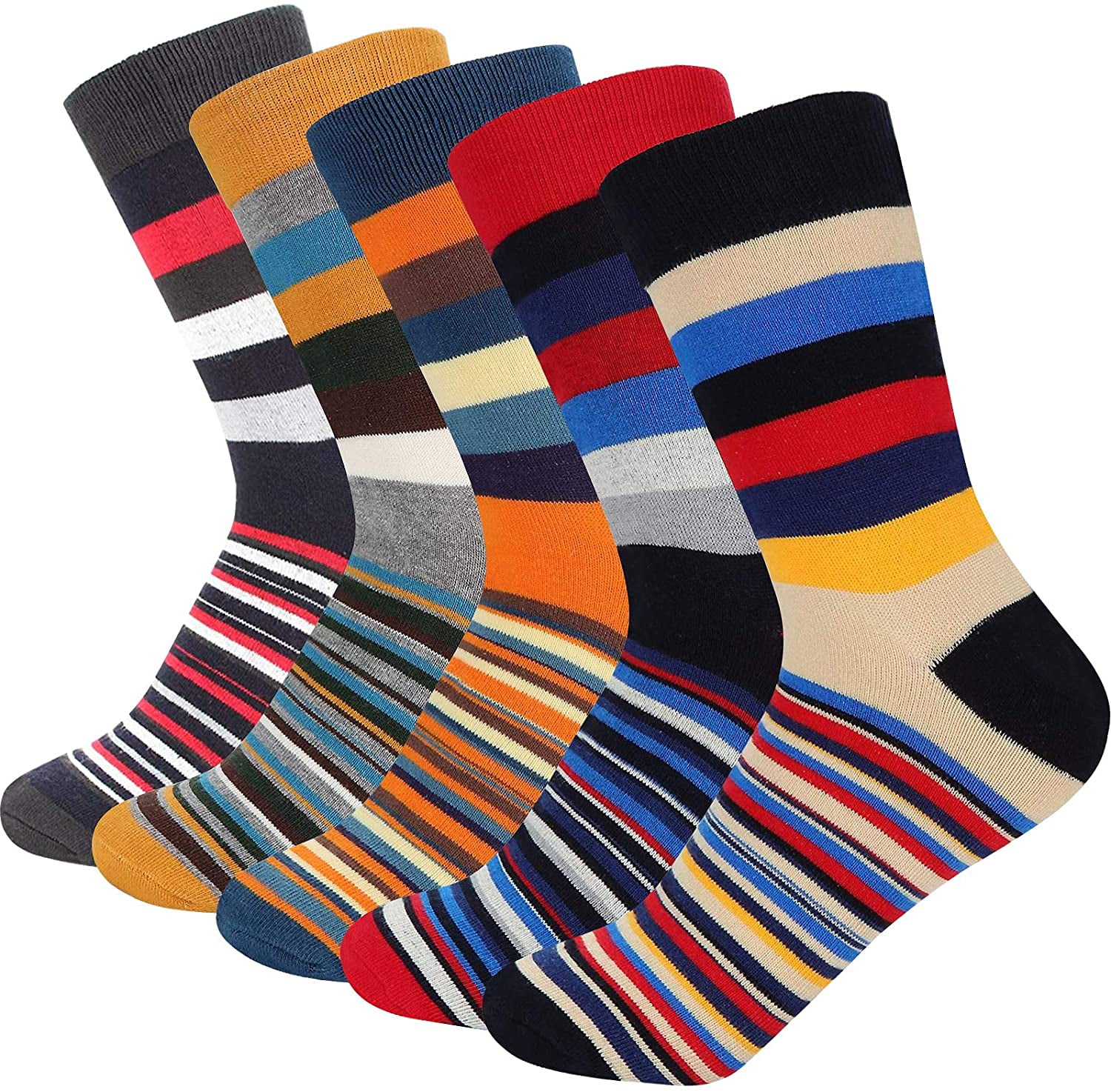 4-6-pairs-men-dress-socks-funky-colorful-pattern-combed-cotton-crew