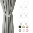 thumbnail image 1 of 4/6 Pcs Magnetic Curtain Tiebacks, Modern Simple Style Curtain Tiebacks, Decorative Drape Ties and Holdbacks Holder for Window Draperies, Curtain Clips Rope Straps Magnet Home Office, 1 of 5