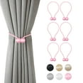 thumbnail image 1 of 4/6 Pcs Magnetic Curtain Tiebacks, Modern Simple Style Curtain Tiebacks, Decorative Drape Ties and Holdbacks Holder for Window Draperies, Curtain Clips Rope Straps Magnet Home Office, 1 of 6