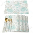 thumbnail image 1 of 4/6 Pcs Placemat Blue Marine Coral Shells Star Kitchen Placemat Home ration Dining Table Mats Coffee Coaster Mat, 1 of 6
