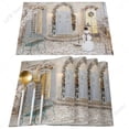 thumbnail image 1 of 4/6 Pcs Placemat Christmas Snowman Door Balloon Kitchen Placemat Christmas Coffee Dining Table Mats Coaster Pad, 1 of 5