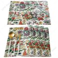 4/6 Pcs Placemat French Vintage Poster Flowers Table Mat For Dining