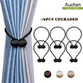 thumbnail image 1 of 4/6 Pcs Strong Magnetic Curtain Tiebacks Decorative Rope Holdback, Modern Style Decorative Window Curtain Tiebacks Clips for Drapes - Best for Your Home Decor – Black, 1 of 7