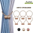 thumbnail image 1 of 4/6 Pcs Strong Magnetic Curtain Tiebacks Decorative Rope Holdback, Modern Style Decorative Window Curtain Tiebacks Clips for Drapes - Best for Your Home Decor – Gold, 1 of 7