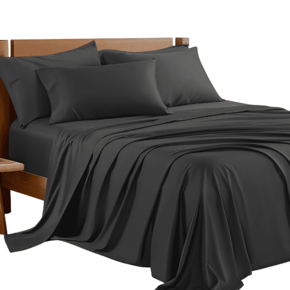 4/6 Piece Bed Sheet Set, Soft Breathable Cooling Bedding, Fitted Sheet, Flat Sheet and Pillowcases, All-Around Elastic, Hotel-Style Sheets for Bedroom and Dorm