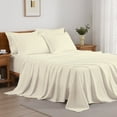 thumbnail image 1 of 4/6 Piece Soft Bed Sheets Set Solid & Embroidery Bed Sheets Set All Season Hotel Luxury Bedding -18in Deep Pockets, 1 of 8