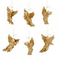 thumbnail image 1 of 4/6 Pieces Hanging Angels Ornaments For Christmas Holiday Tree Or Wedding Decoration DIY Winter Party Decor,Clear/Sliver/Gold, 1 of 9