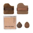 thumbnail image 1 of 4/6 Pieces Small Thumb Cosmetic Puff Chocolate Biscuit Powder Puff Wet Dry Finger Powder Puff Makeup Tool, 1 of 9