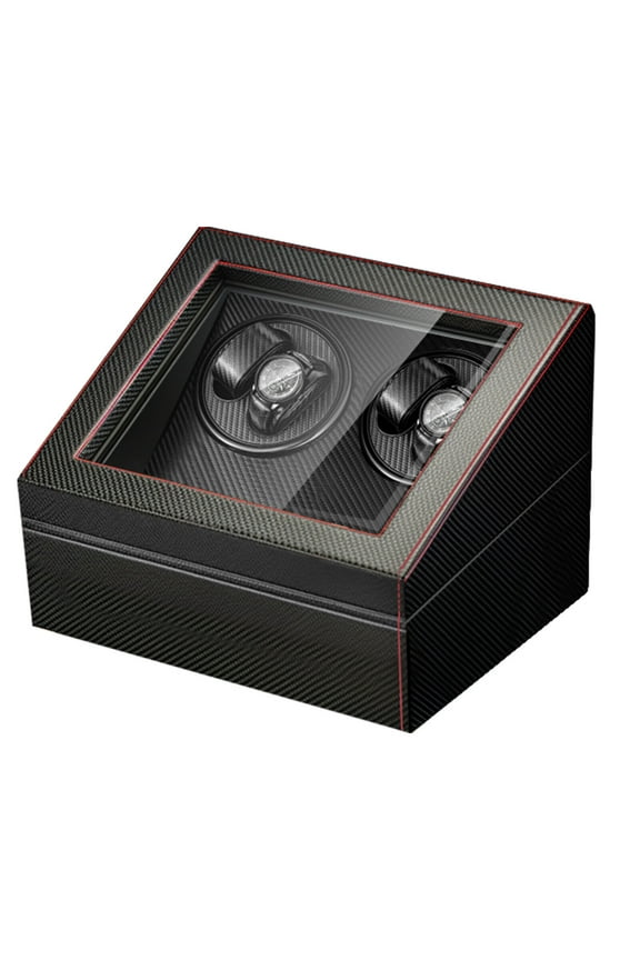4+6 Self Winding Watch Display Box Storage Case Black Automatic Rotation Watch Winder Box