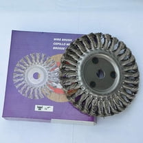 4" 6" Twisted Knotted Wire Brush 5/8" & 7/8" Arbor Grinding Cleaner for Angle Grinder