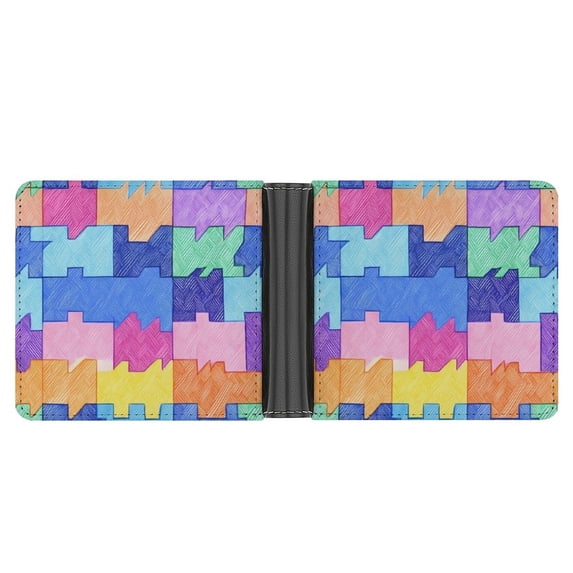 4.6 X 3.7in Leather Wallet Compact Size Easy To Carry, Easy To Open And ...