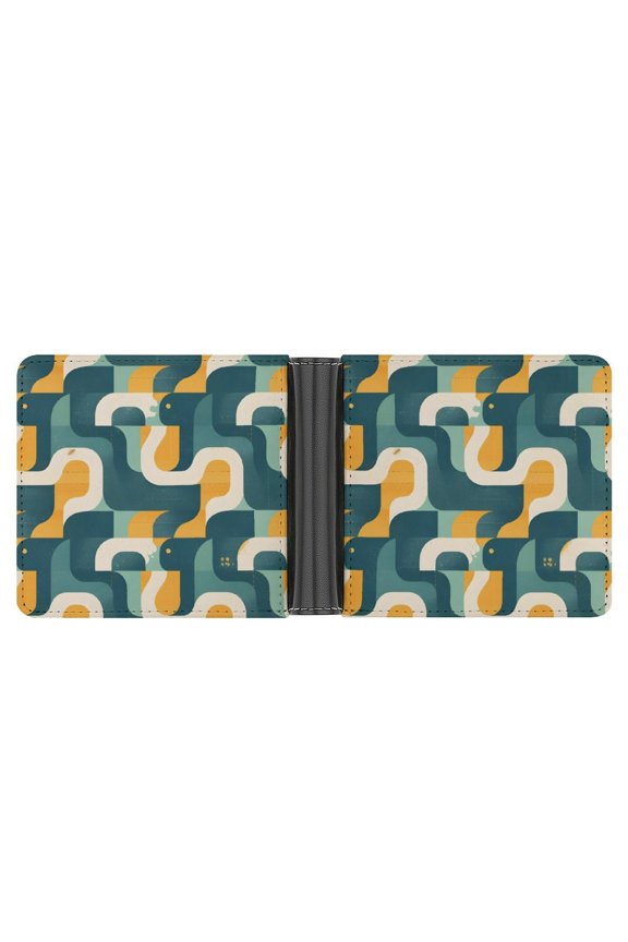 4.6 X 3.7in Leather Wallet Compact Size Easy To Carry, Easy To Open And Close Durable For Daily Use During Work And Travel Snake Print Style SlateBlue_1