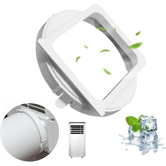 4.6 inch Portable Air Conditioner Exhaust Hose Coupler Window Adapter A/C Connector, Suit for Air Conditioning Exhaust Port, Square
