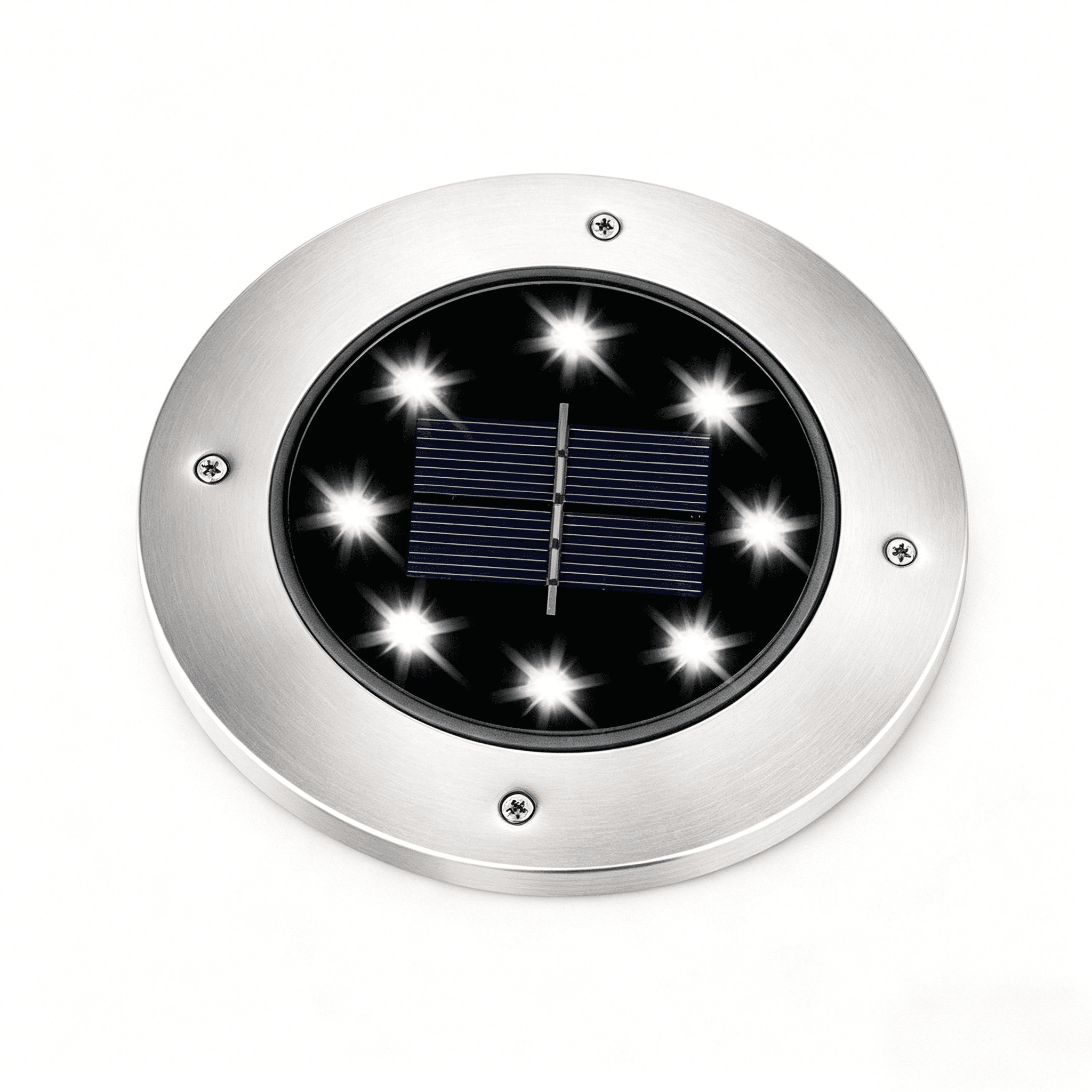 4.6 inch Solar Lights for Outside, 8 Pack Solar Light Outdoor Waterproof, Garden Lights Landscape Lighting for Patio Pathway Lawn Driveway Walkway White