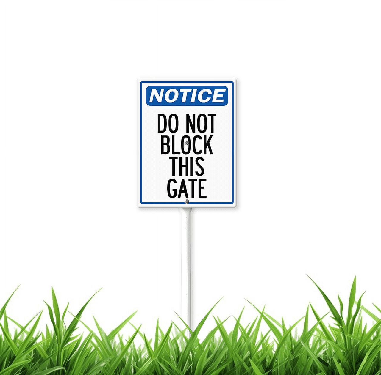 4.6 x 6 inch Do Not Block This Gate Yard Sign With Stakes Outdoor Lawn ...
