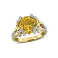 thumbnail image 1 of 4.60 Carat (Ctw) Citrine and White Topaz Ring Yellow Plated Sterling Silver for Women, 1 of 6