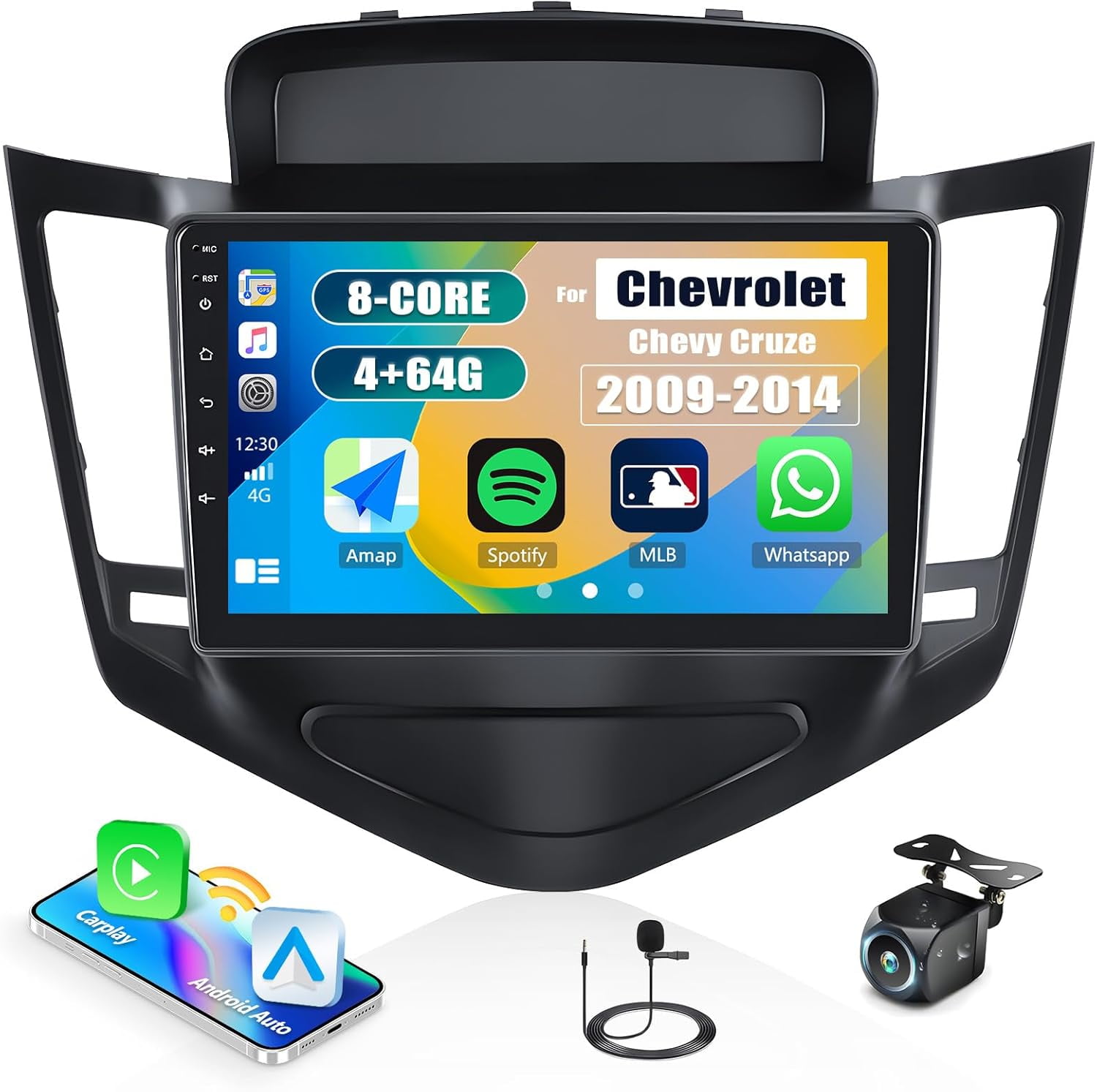 [4+64G] 8Core Android 13 Car Stereo for Chevrolet Chevy Cruze 2009