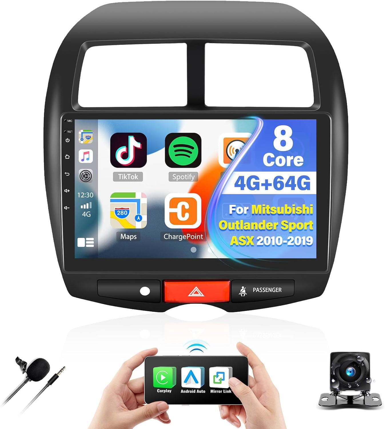 [4+64G] 8-Core Android Car Stereo for Mitsubishi Outlander Sport 2011 ...