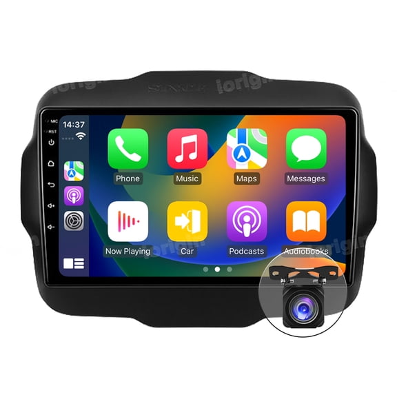 4-64G Android 13 Car Radio Stereo for Jeep Renegade 2015-2020 9" Touch Screen Multimedia Player with Wireless CarPlay Android Auto,Navigation,Bluetooth,Radio,WiFi,SWC,MirrorLink,Backup Camera
