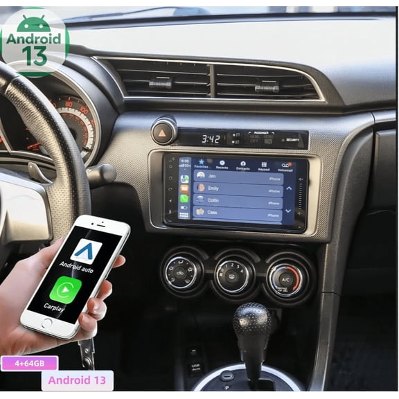 4+64G Android 13 Car Stereo for Toyota Scion tC 2010 2011 2012 2013 2014 2016 Fit for Carplay Android Auto 7in Car Radio with GPS WiFi Bluetooth FM/RDS SWC Split Screen + AHD Backup Camera