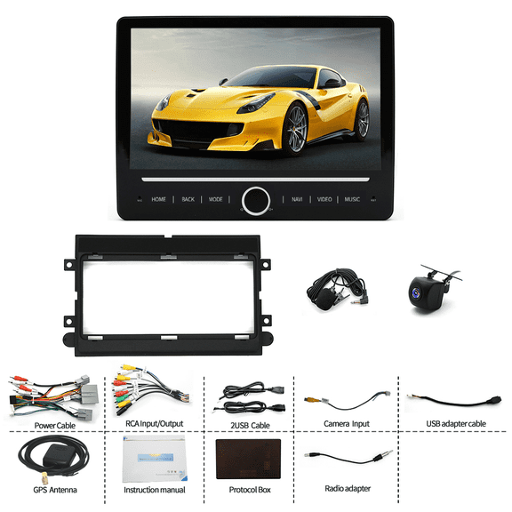 LICHENGTAI 4+64G Android 14 Car Stereo 10in w/CarPlay Android Auto GPS for Ford F150/F250 2004-2014 Bluetooth FM/RDS WiFi SWC Mirror Link
