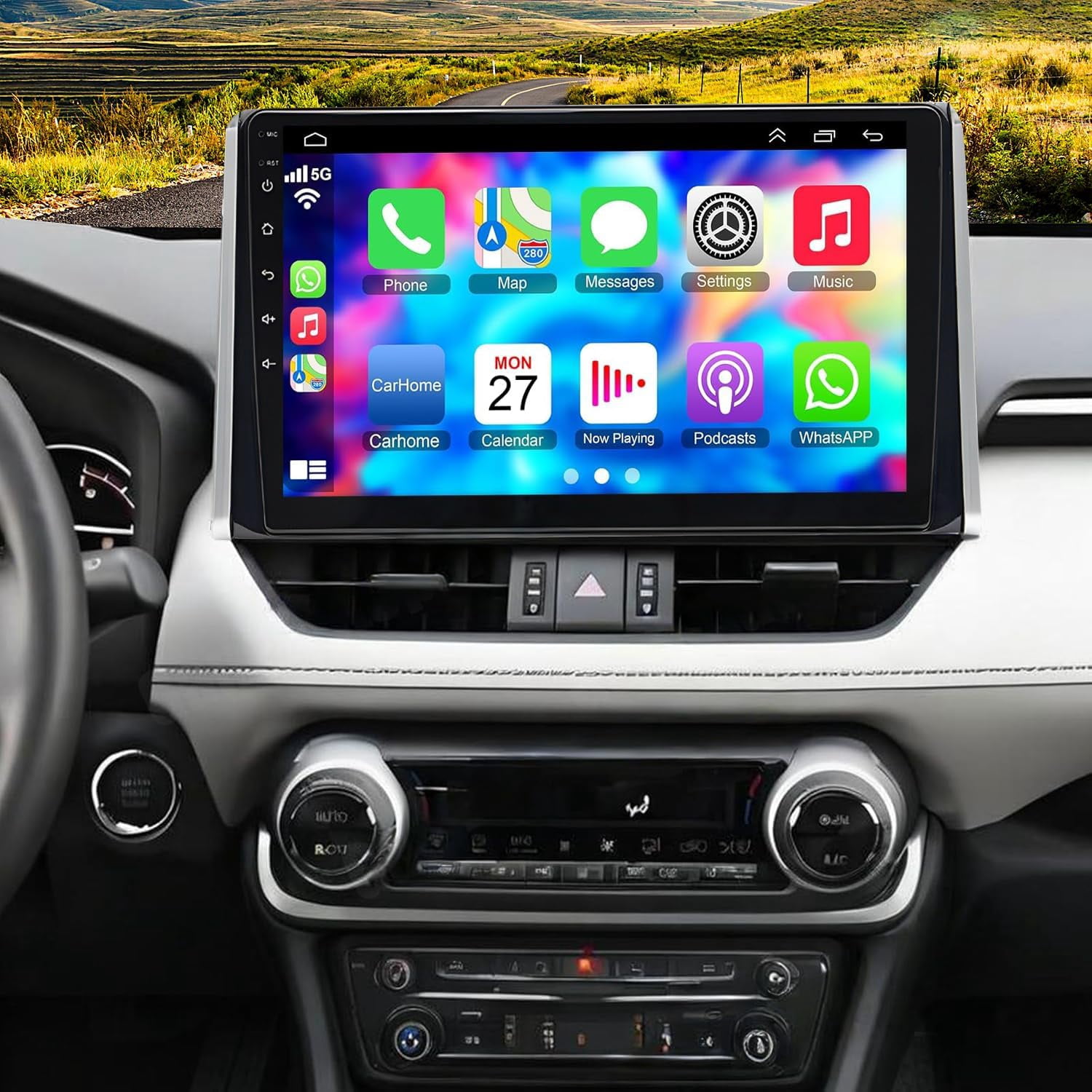 4+64G Android 14 Car Stereo for Toyota RAV4 2018-2020 Built-in with ...