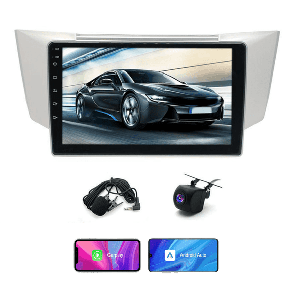 4+64G Car Stereo for Lexus RX300/RX330/RX350/RX400H 2003-2009 with Wireless CarPlay Android Auto 9inch Touch Screen Support Bluetooth FM/RDS GPS WiFi SWC DSP