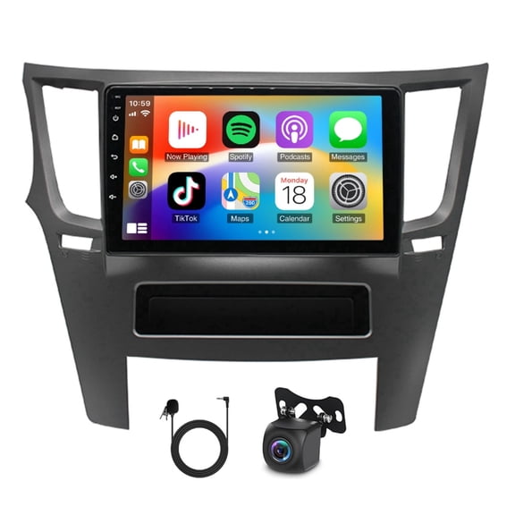 4+64G Car Stereo for Subaru Outback Legacy 2009-2014 and More Models with Wireless CarPlay Android Auto 9inch Touch Screen Support Bluetooth FM/RDS GPS WiFi SWC
