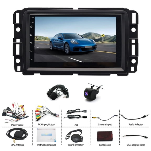Geabo 4+64G Car Stereo for Chevrolet Traverse 2013-2017 with Wireless CarPlay Android Auto 7inch Touch Screen Support Bluetooth FM GPS WiFi