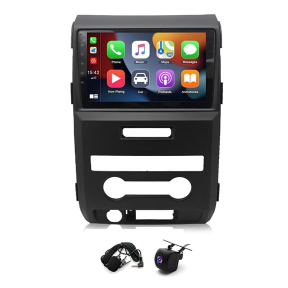 4+64G Car Stereo for Ford F150 2009-2014 with Wireless CarPlay Android Auto 9inch Touch Screen Support Bluetooth FM/RDS GPS WiFi SWC Mirror Link