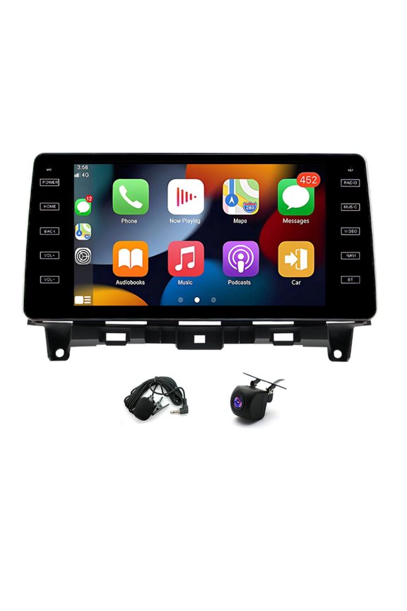 4+64G Car Stereo for Honda Accord 8th Generation 2008-2013 with Wireless CarPlay Android Auto 9inch Touch Screen Support Bluetooth FM GPS WiFi
