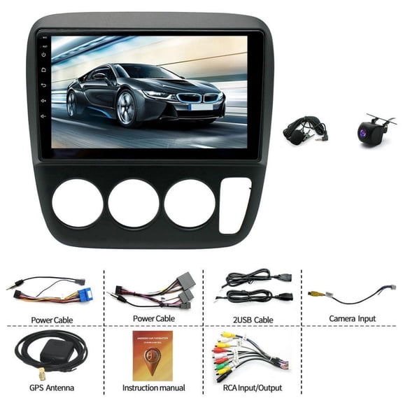 4+64G Car Stereo for Honda CRV 1997-2001 with Wireless CarPlay Android Auto 9inch Touch Screen Support Bluetooth FM/RDS GPS WiFi Quad Core