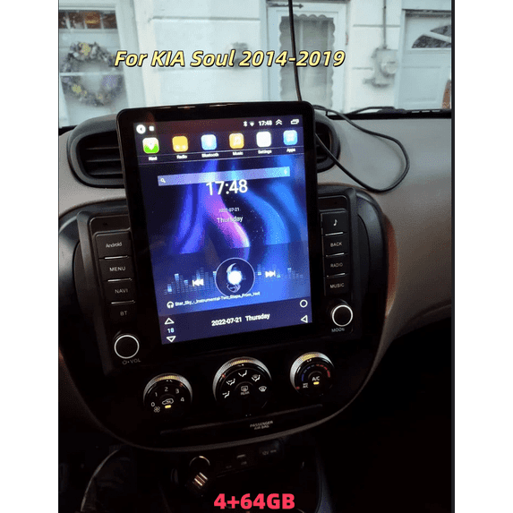 4+64GB 9.7in Double Din Car Stereo Radio for KIA Soul 2014-2019 - with Carplay and Android Auto GPS Navigation, Backup Camera, Bluetooth, WiFi, FM/RDS SWC Mirror Link