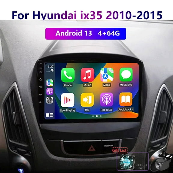 4-64GB Android 13 For Hyundai Tucson ix35 2010-2015 Wireless Carplay Car Stereo Radio WIFI GPS