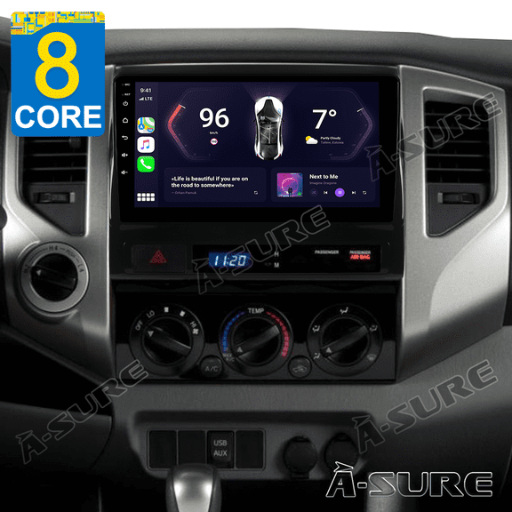 Asure 9" 4+64GB 8 Core Car Stereo for Toyota Tacoma (2005-2013) with Android 14 GPS Android Auto CarPlay