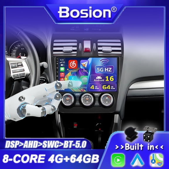 4+64GB Android 16 For Subaru Forester/XV/WRX 2012-2015  CarPlay&Android Auto Car Stereo GPS CAMERA