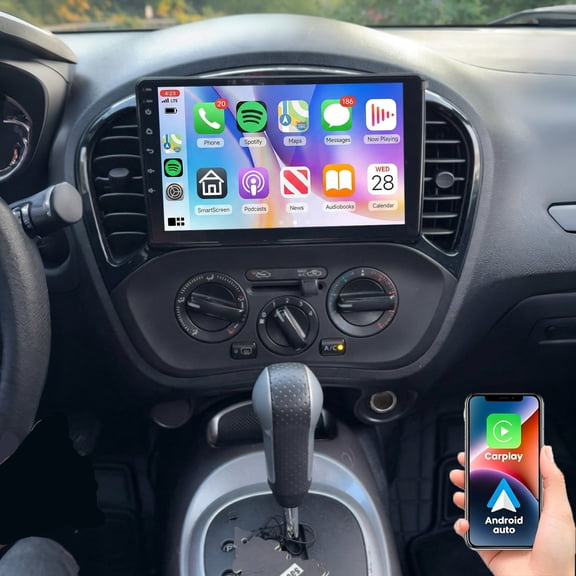 4+64GB Car Radio for Nissan Juke 2011-2016 with Wireless Carplay Android Auto, 9inch Touchscreen Car Stereo with GPS Bluetooth WiFi FM/RDS SWC Mirror Link Backup Camera