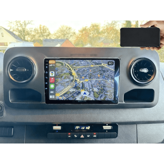 LICHENGTAI 4+64GB Car Stereo Radio 10.1in Android 15 Dab+ RDS FM Radio Compatible with Mercedes Benz Sprinter 2018-22