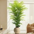 thumbnail image 1 of 4.6FT Artificial Palm Tree with Real Touch Leaves, Fake Tropical Palm Tree for Indoor Outdoor Home Garden Patio Office Modern Decoration, 1 of 3